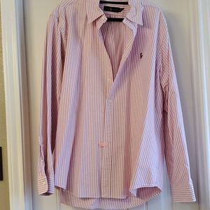 Ralph Lauren, pink striped long sleeve